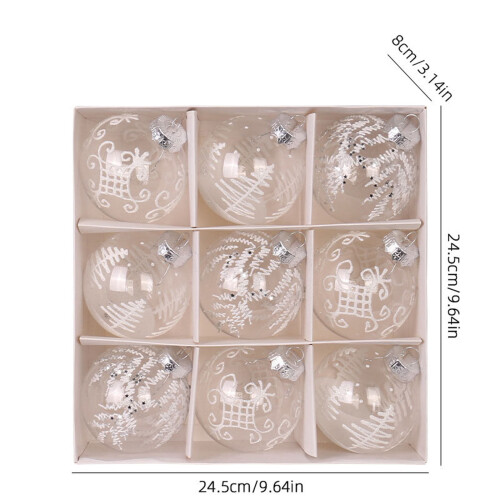 Clear Christmas Tree Ornaments Shatterproof 3.15 Inch 2