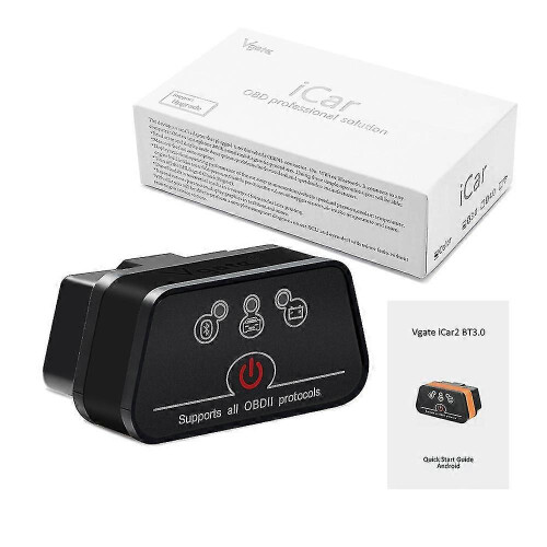 (Black) Vgate iCar2 Bluetooth OBD2 Scanner Code Reader, ELM327 Compatible with Android & Windows for Car Diagnostic 1