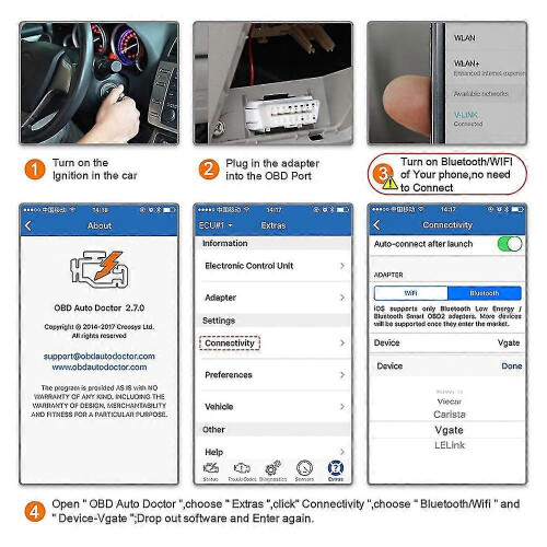 (Black) Vgate iCar2 Bluetooth OBD2 Scanner Code Reader, ELM327 Compatible with Android & Windows for Car Diagnostic 2