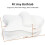 Extra Thick Large Bath Pillow with Neck,Back,Head Support for Bathtub, Spa, Soaking White(21''x17'') 3