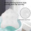 Extra Thick Large Bath Pillow with Neck,Back,Head Support for Bathtub, Spa, Soaking White(21''x17'') 5