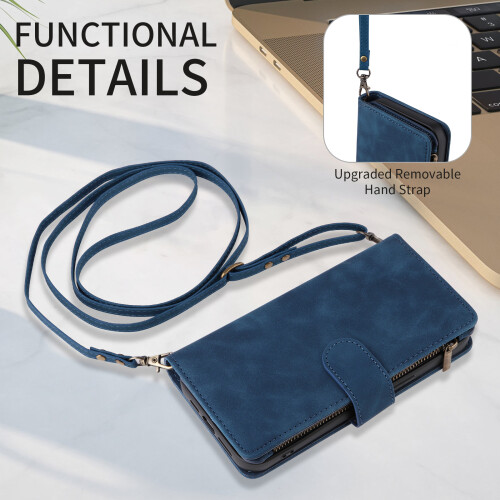 Θήκη πορτοφολιού iPhone15 – Τσάντα τηλεφώνου crossbody με θήκη καρτών, μαλακό κάλυμμα με 2
