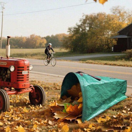 Leaf Dustpan and Reusable Lawn Bag for Leaves Debris Grass 2