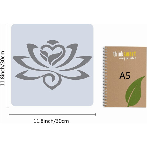 Lotus Flower Art Stencils & Templates 1