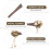 Vintage Hair Stick Coffee Color 1 Set 2