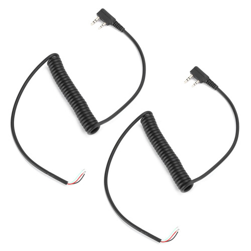 Retractable Coil Cord Cable For Two Way Radios Replacement Microphone Cable Spring Coil Design Durable Communication Cable Military Style Design 2