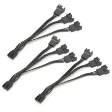 3Pcs Fan Splitter Extension Cable Wire 1 to 3 4-Pin Power Converter Adapter