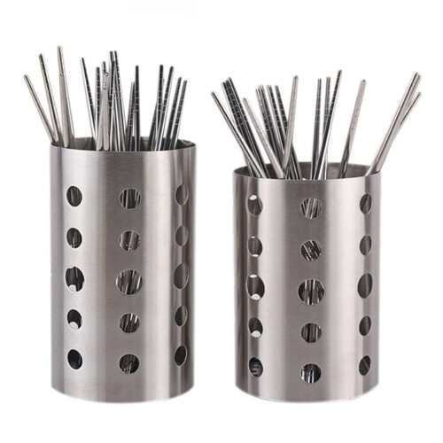 Stainless Steel Cutlery Storage Organizer Flatware Holder Chef Kitchen Tools 17x10CM 2