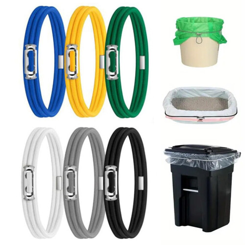 Heavy Duty Trash Can Bands Adjustable Elastic Garbage Bag 1