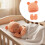 Infant Hat and Mittens Set with Bear Ears Design Elastic 2