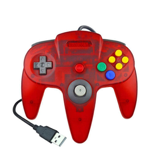 (White) USB N64 Controller, Wired PC Gamepad for Windows, Compatible with N64 Emulators, Retro Gaming Controller 1