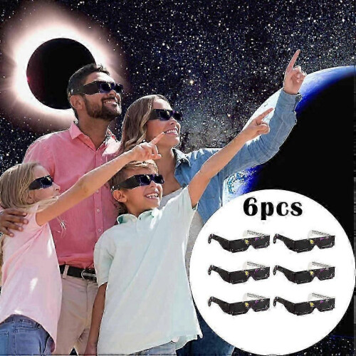 6 Pack Solar Eclipse Glasses - CE & ISO Certified Safe for Solar Viewing, UV & IR Protection, 2024 Total Eclipse Essential 1