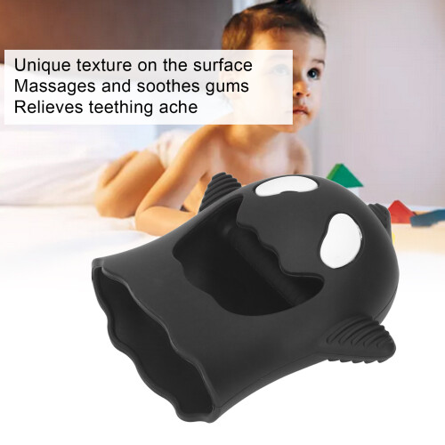 Baby Ghost Mitten Teether Infant Silicone Chew Toy Black 2
