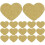 Pacote com 100 Confetes de Glitter em Formato de Coração Dourado 3