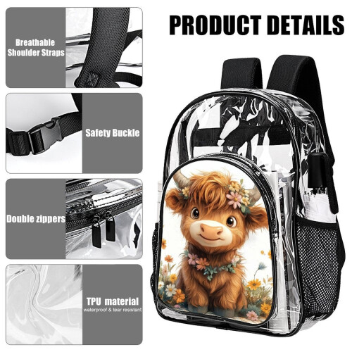 3D Printed Transparent Backpack for Comics & School – Waterproof, Multi-Functional, Back-to-School Gift 2