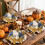 Κολοκύθα με φύλλα σφενδάμου και μούρα για το Halloween των Ευχαριστιών, Κηροπήγια με 8