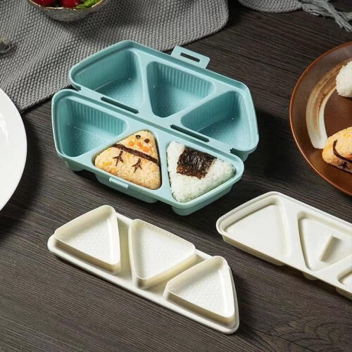 Onigiri Mold Triangle Sushi Maker Non-Stick Foldable 6-in-1 1