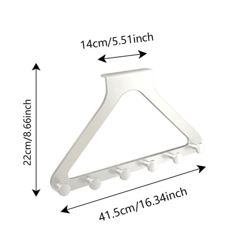 Over-the-Door 6-Hook Rack Heavy Duty Triangle Arch Design 1