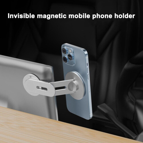 Suporte ajustável para laptop, suporte magnético para celular para laptops de 16/15/14/13/12 polegadas e todos os celulares, suporte lateral 2