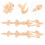 Wood Wardrobe Applique Wall Art Decor 2 pcs 8
