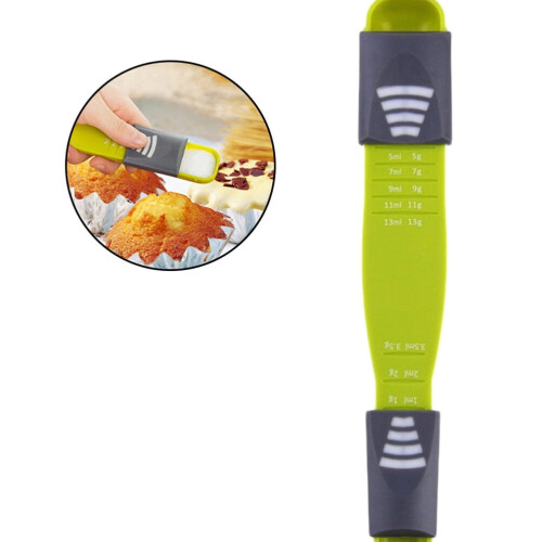 3Pcs Graduated Plastic Measuring Spoons Adjustable for Baking and Cooking Home Kitchen 1