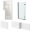 NES Home Nes Home Left L Shaped Shower Bath With Front End Panel & Matte Black Screen 3