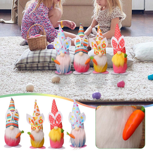 Easter Basket Stuffer Standing Gnome Doll with Colorful 2