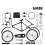 51 Piece DIY Bicycle Model Kit, Alloy Frame, Wheels, Accessories 2