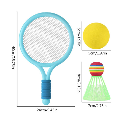 Κιτ παιχνιδιών ρακέτας τένις PVC για νήπια σε εξωτερικούς χώρους και εσωτερικές 2
