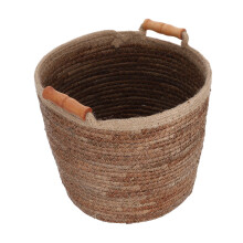 1Panier De Rangement Décoratif Anses Bois Pour Intérieur