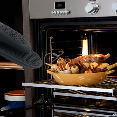 Silicone Oven Mitts Heat Resistant with Clips 1 Pair 1