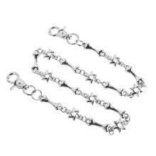 Silver Metal Punk Hip Hop Waist Chain Vintage Decorative Belt