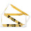 Bee-Design Yellow Stripe License Plate Covers Aluminum 2