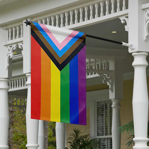 Inkluderende Pride Yard Regnbuehageflagg Ensidig lesbisk flagg 2