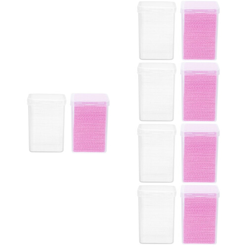 10Boxes Assorted Color Cotton Pads Eyelash Glue Wiping Cleaning Sheets 2