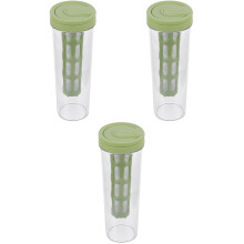 3Pcs Green Plastic Drink Pitchers for Coffee Juice and Cold Beverages