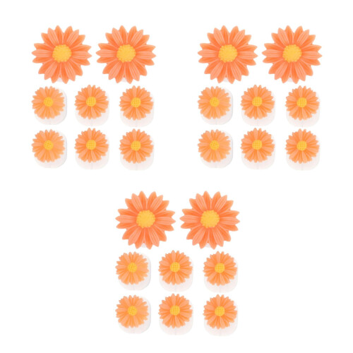 3Pièces Spacers Pour Ongles En Silicone Orange Bavure 2