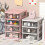 2-5 Layers Clear Stacking Drawer Organizer Multi-Tier PP Storage Box Cartoon for Office/Beauty Products, Modular Desktop System 2