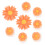 3Pièces Spacers Pour Ongles En Silicone Orange Bavure 8