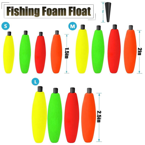 10 τεμάχια Peg Floats Γατόψαρο Bobbers Foam Rig Float Crappie Trout 2