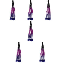 6Stk Farbenfrohe Geflochtene Ponytails -Schmuck