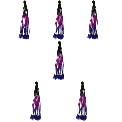 6Stk Farbenfrohe Geflochtene Ponytails -Schmuck