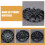 Phenofice2pcs Coprimozzi per cerchi auto in plastica nera 2