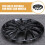 Phenofice2pcs Coprimozzi per cerchi auto in plastica nera 3