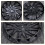 Phenofice2pcs Coprimozzi per cerchi auto in plastica nera 4