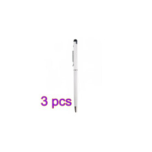 White 2-in-1 Universal Touchscreen Stylus Pen & Ballpoint Pen