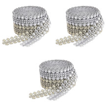 6Rolls DIY Rhinestone Belts Assorted Color Plastic for Festival Decor