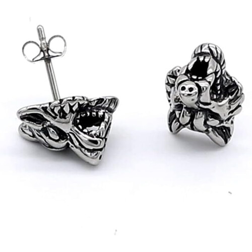 Punk Wolf Stud Earrings Stainless Steel 1 Pair 2