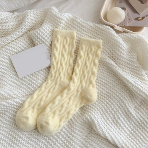 Extra Soft Knit Crew Socks Thermal Winter Booties 1