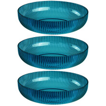 3Stk Blaue Aufbewahrungs- Und Servierplatten Für Und Snacks